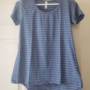 Lularoe blue striped classic t, xxs